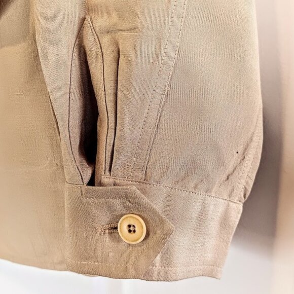 Vintage Ralph Lauren Blue Label Silk Long Sleeve Shirt Jacket - Picture 3 of 8